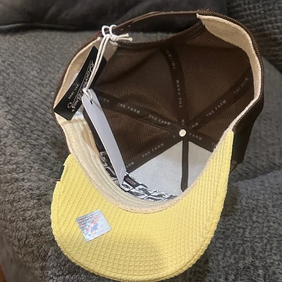 Goorin Bros Rocky A Brown and Yellow Ice Cream Trucker Hat RARE Non Animal Print